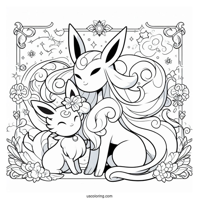 Glaceon And Sylveon Charming Chill Pokemon Card