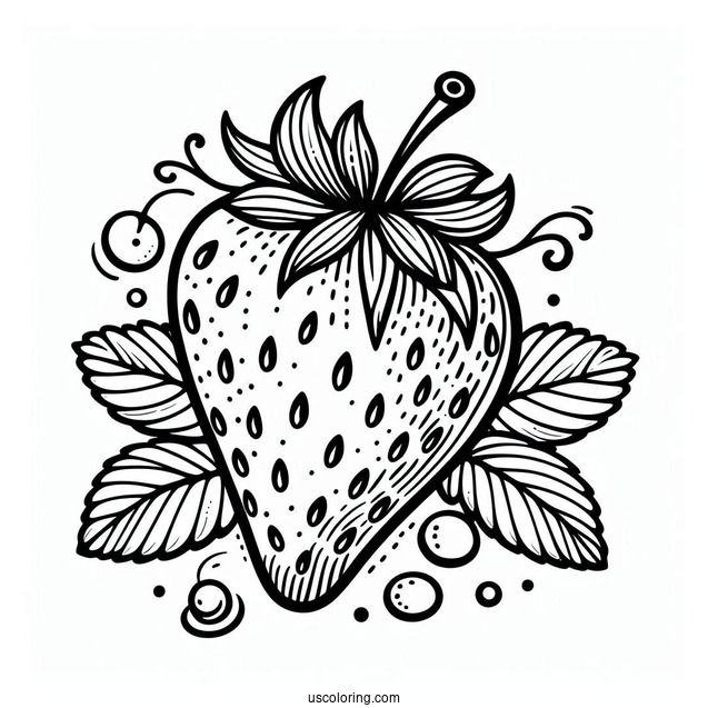S For Strawberry Coloring Page For Preschoolers