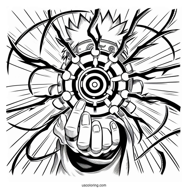 Naruto Coloring Page Of Rasengan