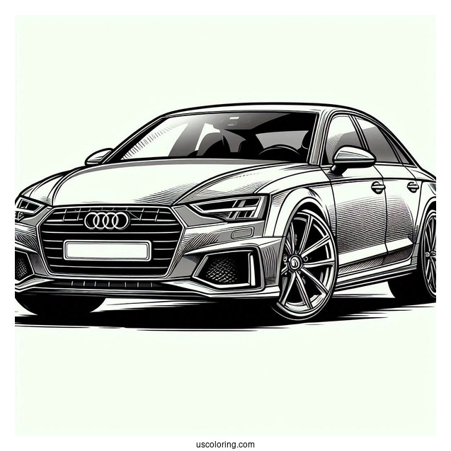 Audi A5 Sports Car Coloring Page