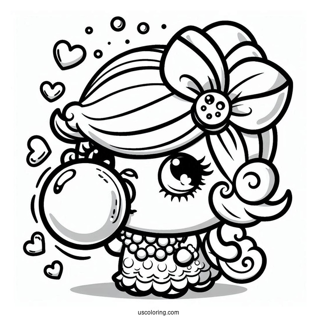 Bubbleisha Shopkins Blowing Bubble Gum