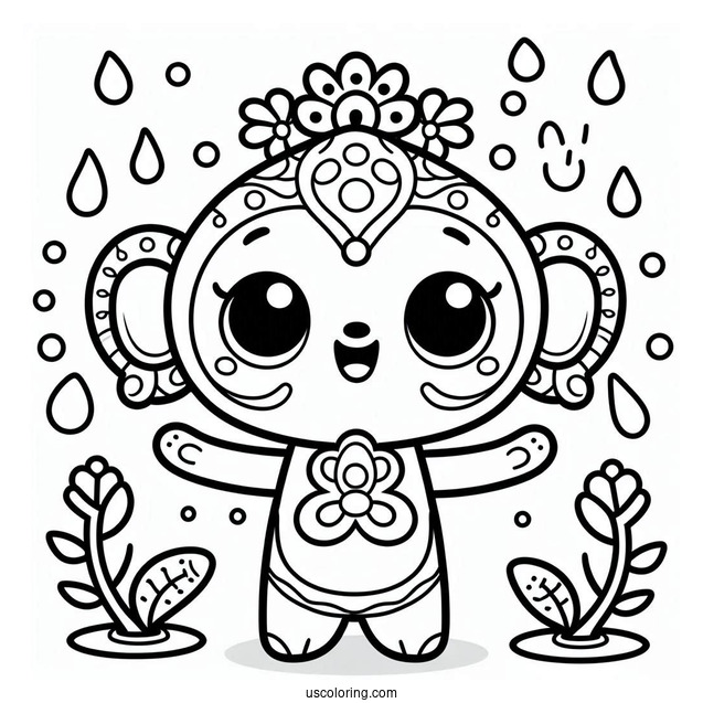 Octonauts Coloring Page Of Paani With Open Arms For Preschoolers