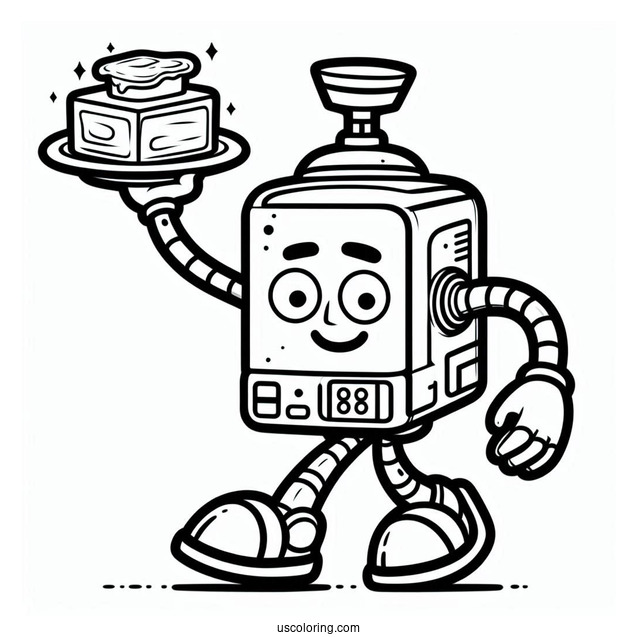 Butter Passing Robot from Rick and Morty Coloring Page
