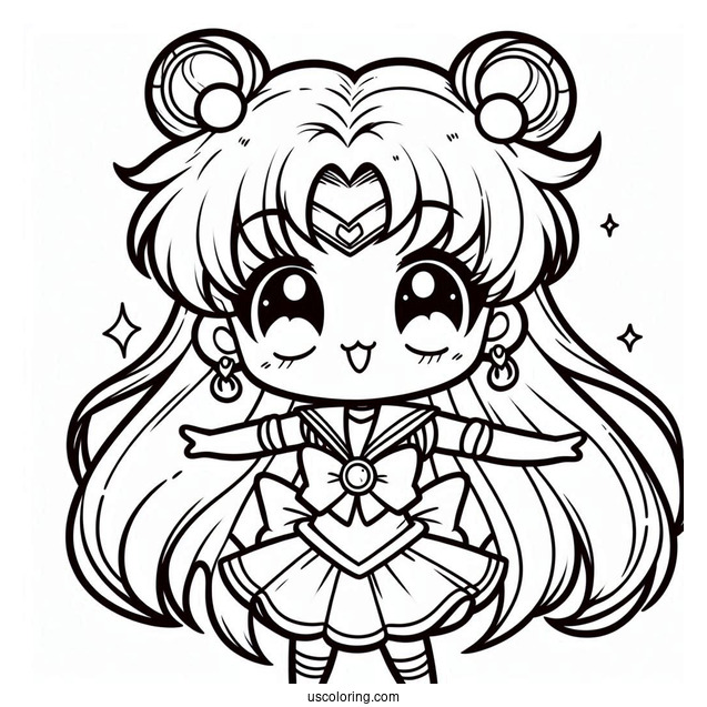 Coloring Sheet Of Kawaii Sailor Mercury