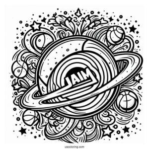 Space Jam Logo Coloring Page