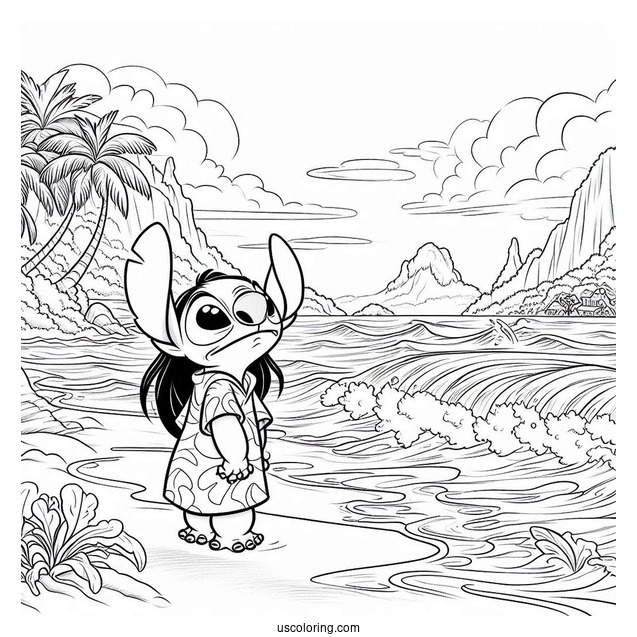 Lilo And Stitch David Kawena Standing By The Sea
