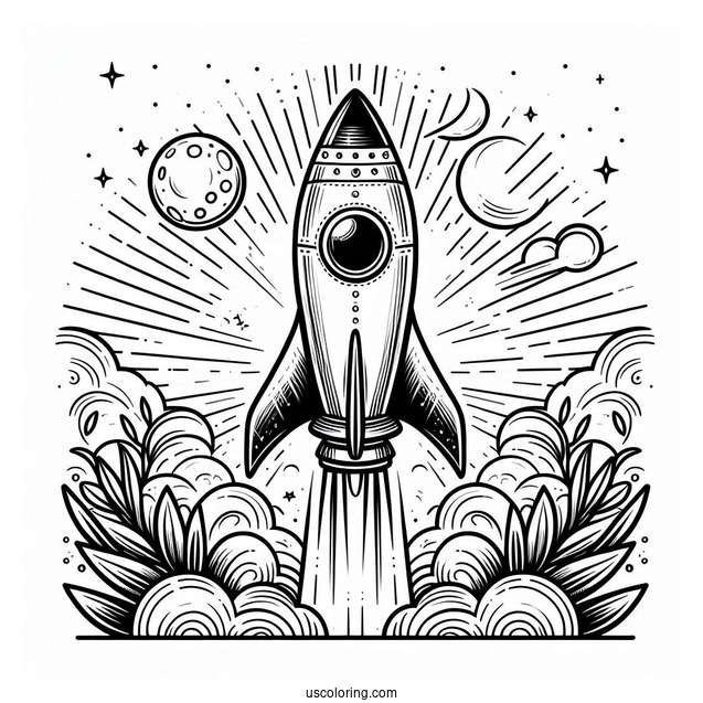Virgin Galactic Rocket Coloring Page