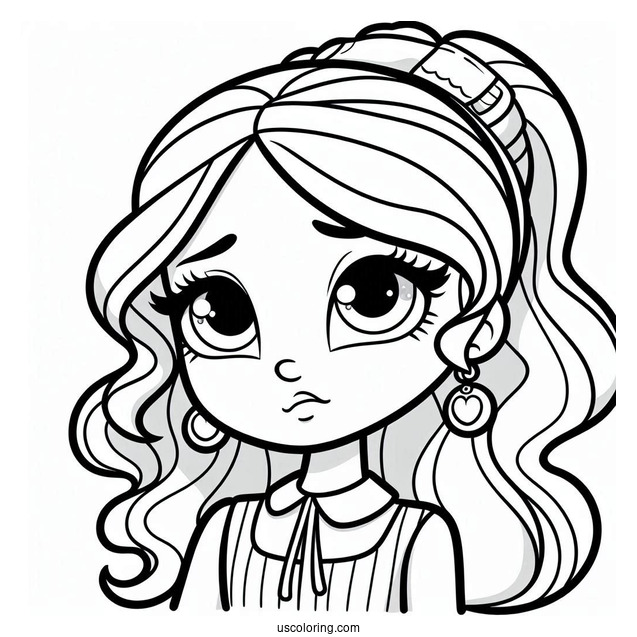 Polly Pocket Coloring Page Of Skeptical Gwen Grande