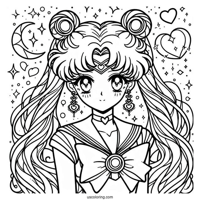 Sailor Star Maker Kou Taiki Coloring Sheet