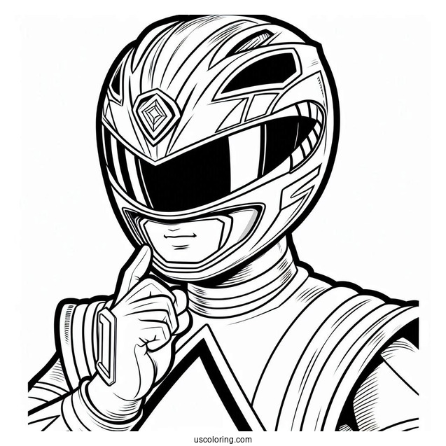 Coloring Page Of Tommy Oliver Green Power Ranger