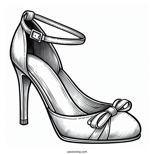 Toe Pump Heels Coloring In