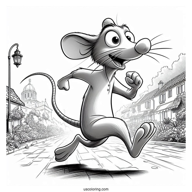 Ratatouille Coloring Page Running Away From Skinner