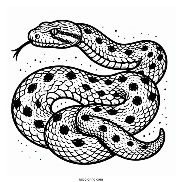 Deadly Rattlesnake To Color In