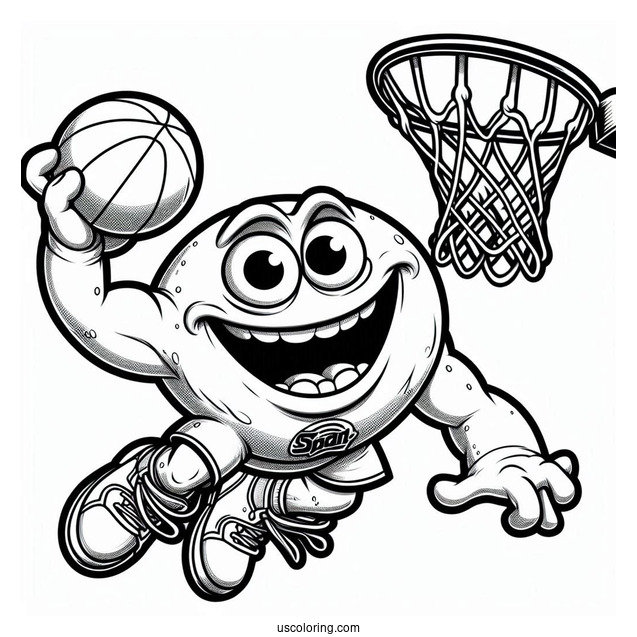 Space Jam Monstar Blanko Dunking Coloring Sheet