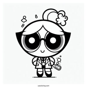 Professor Utonium Character Coloring Sheet