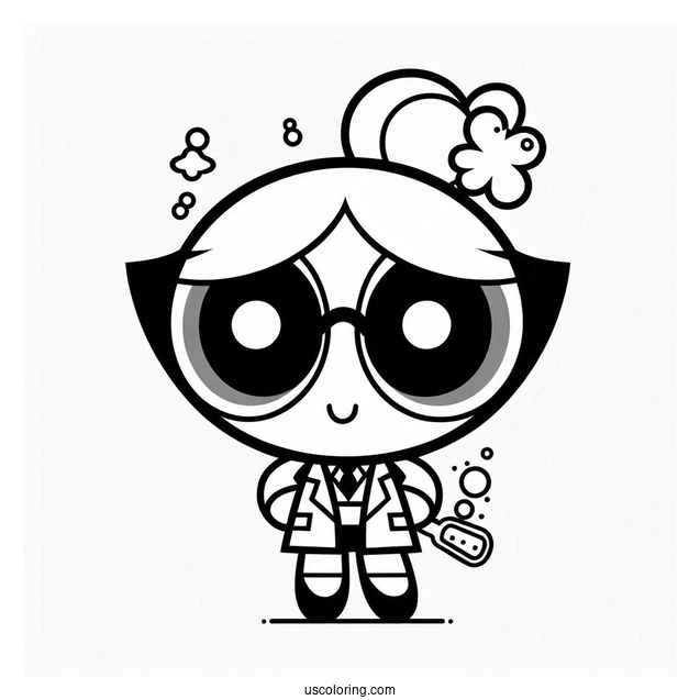 Professor Utonium Character Coloring Sheet