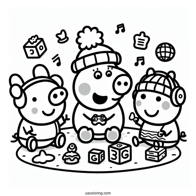Peppa Pig Playing Games With Friends