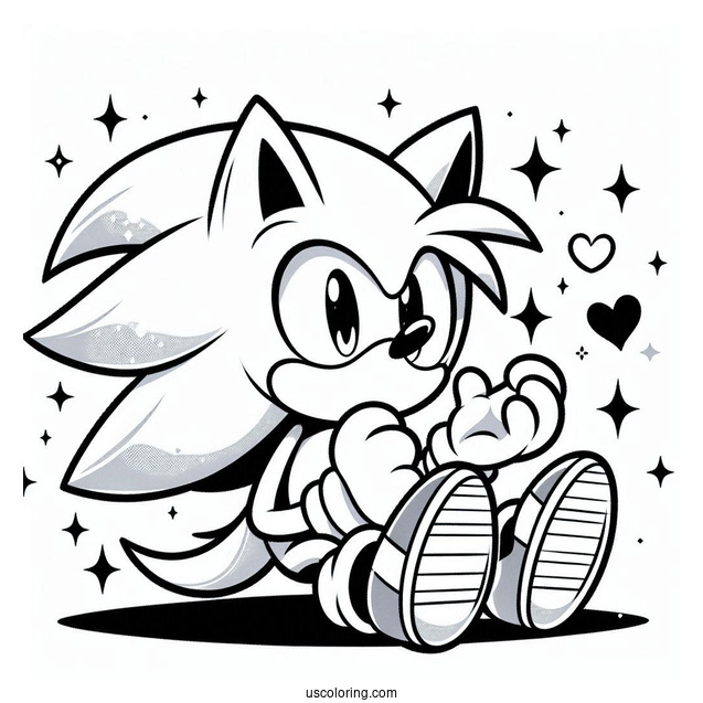 Silver the Hedgehog Coloring Sheet
