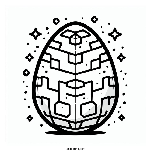 Minecraft Easter Egg Coloring Page For Kids