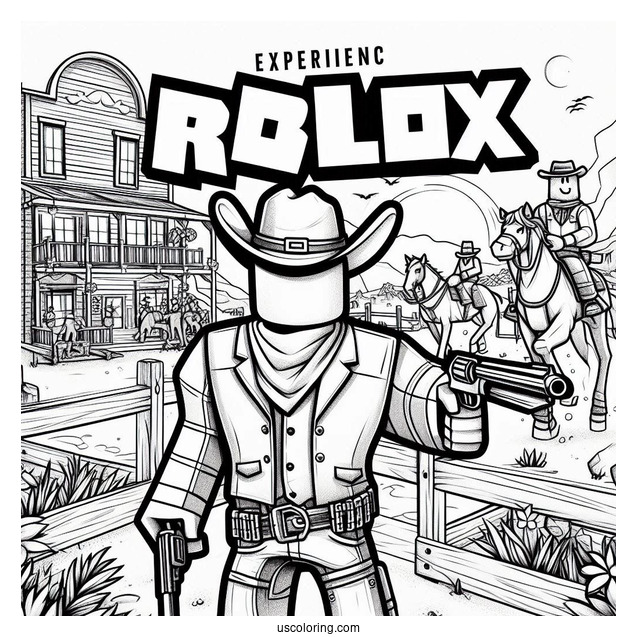 Roblox Wild West Experience Coloring Page