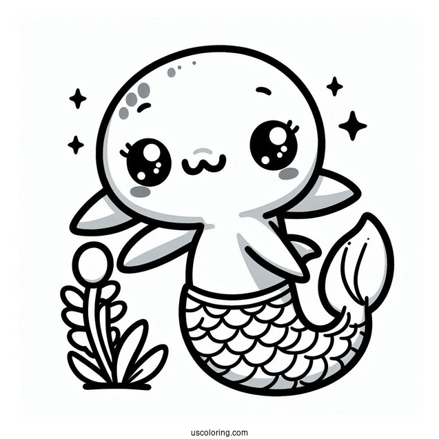 Kawaii Dolphin And Mermaid Picture