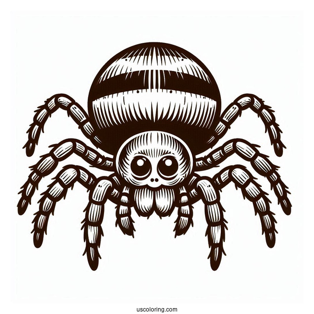 Brown Spider Coloring Page