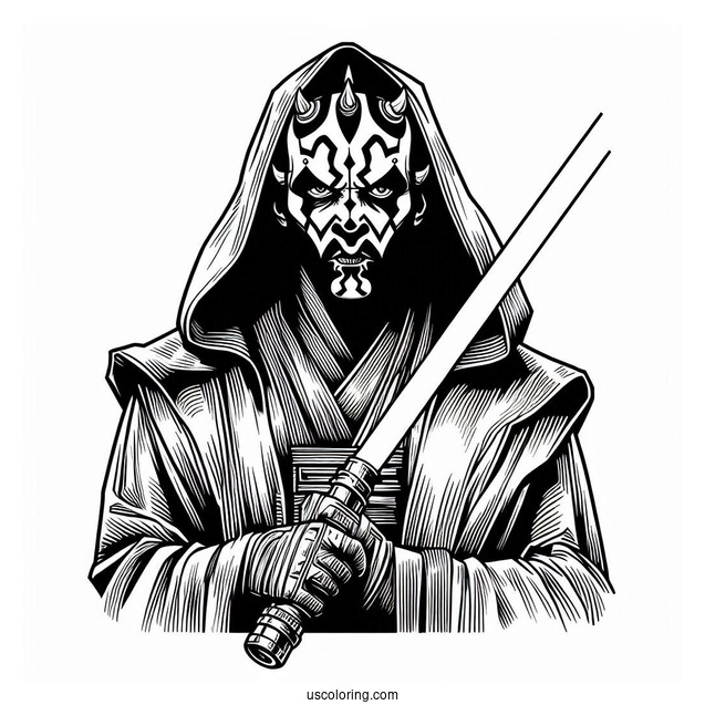 Coloring Sheet Of Darth Maul