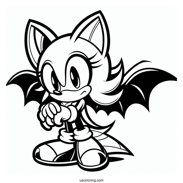 Rouge the Bat Coloring Sheet