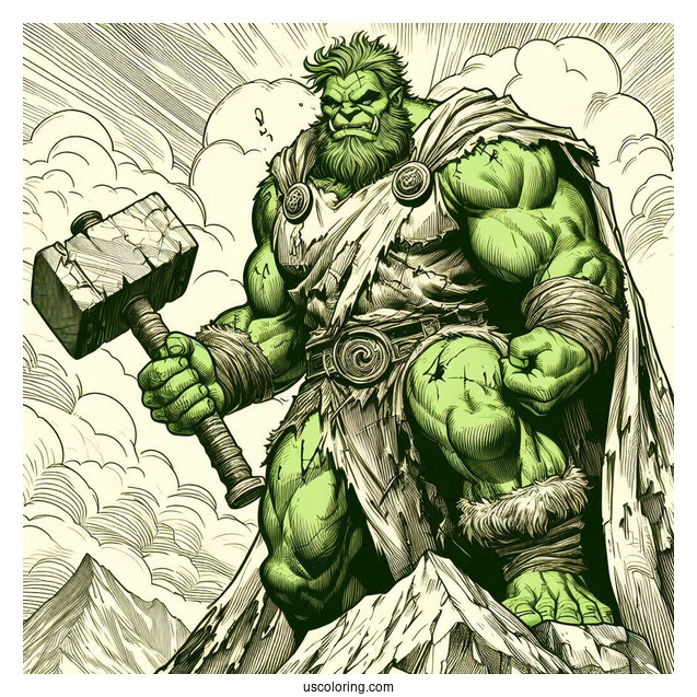 Vintage Incredible Hulk Coloring In