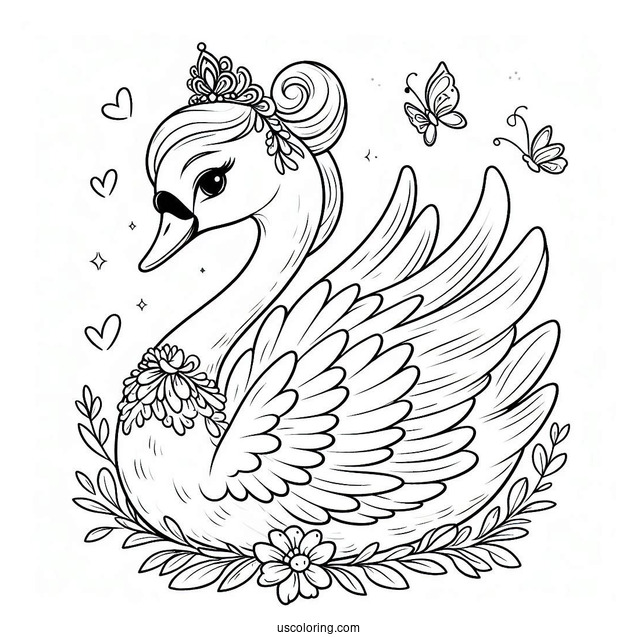 Swan Princess Coloring Page Of Odette