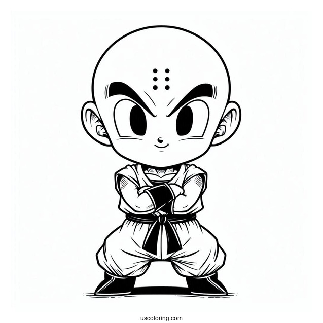Krillin Character Coloring Page