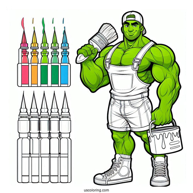 Hulk And Spider Man Coloring Page