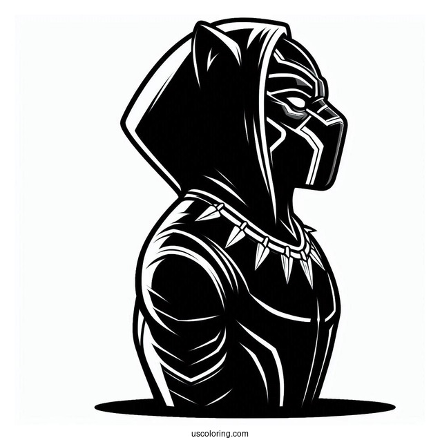 Among Us Black Panther Coloring For Kids