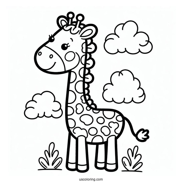 Gerald The Giraffe To Color For Kids