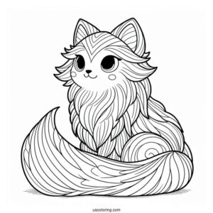 Coloring Page Of Furry Cat