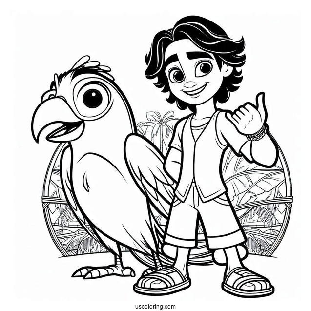 Rafael From Rio Coloring Page For Kids