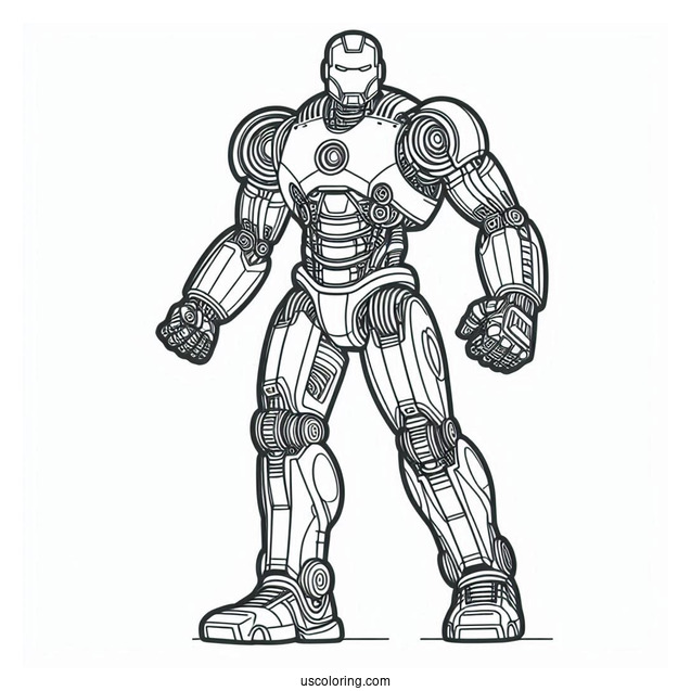 Real Steel Robot Coloring Page For Kids