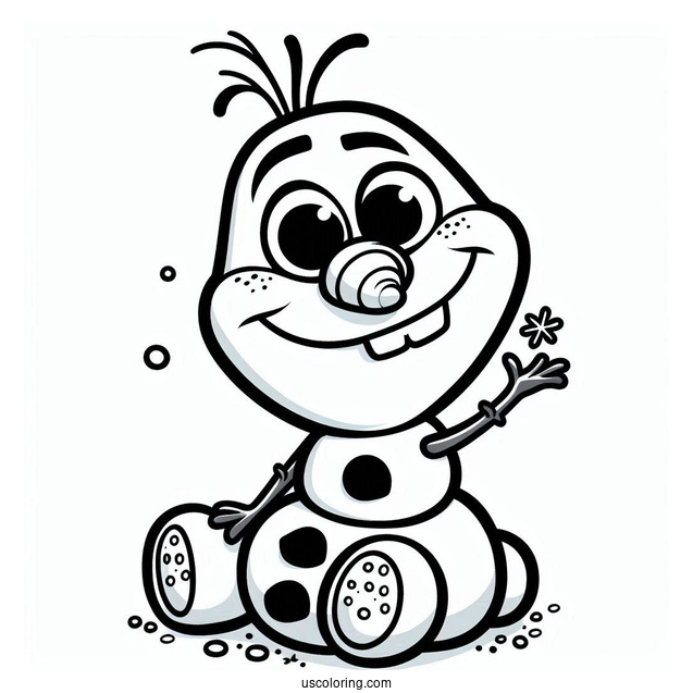 Cute Baby Olaf To Color For Preschoolers