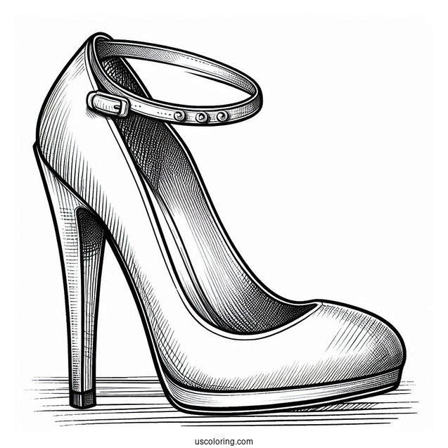 Toe Pump Heels Coloring In