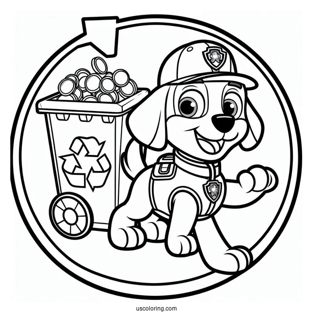 Recycling Rocky Character From Paw Patrol