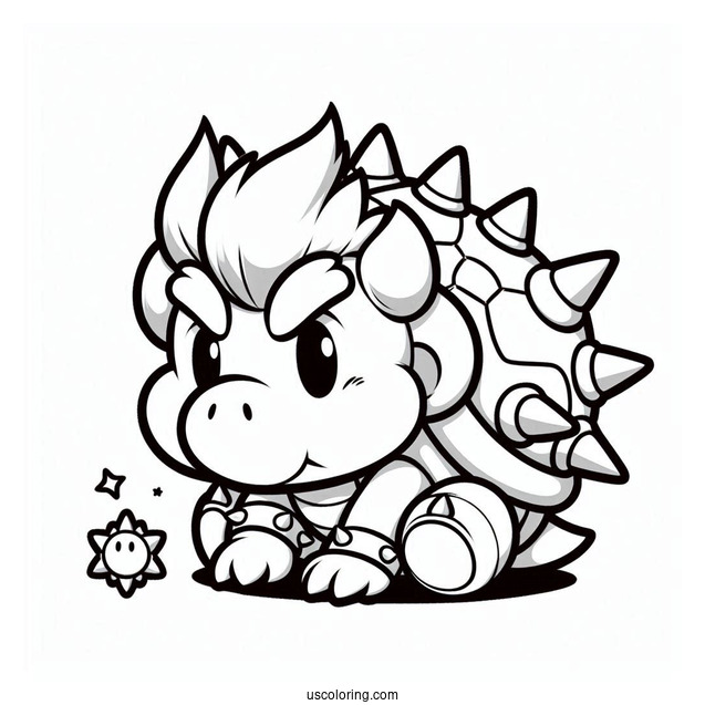 Baby Bowser With Spikey Shell