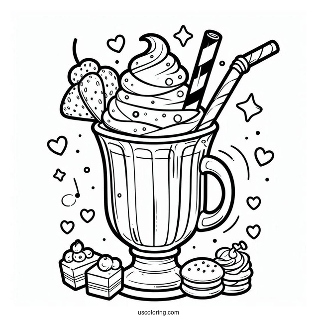 Milkshake Coloring Picture