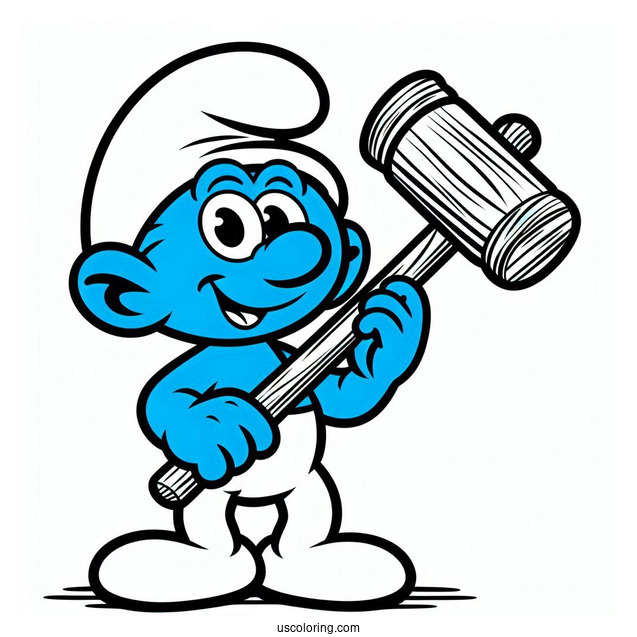 Handy Smurf Holding Mallet