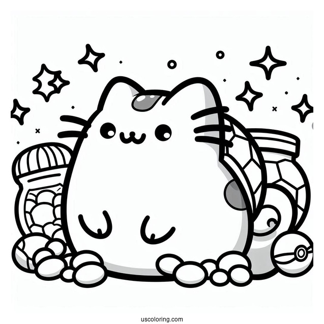 Pusheen Squirtle Pokemon To Color