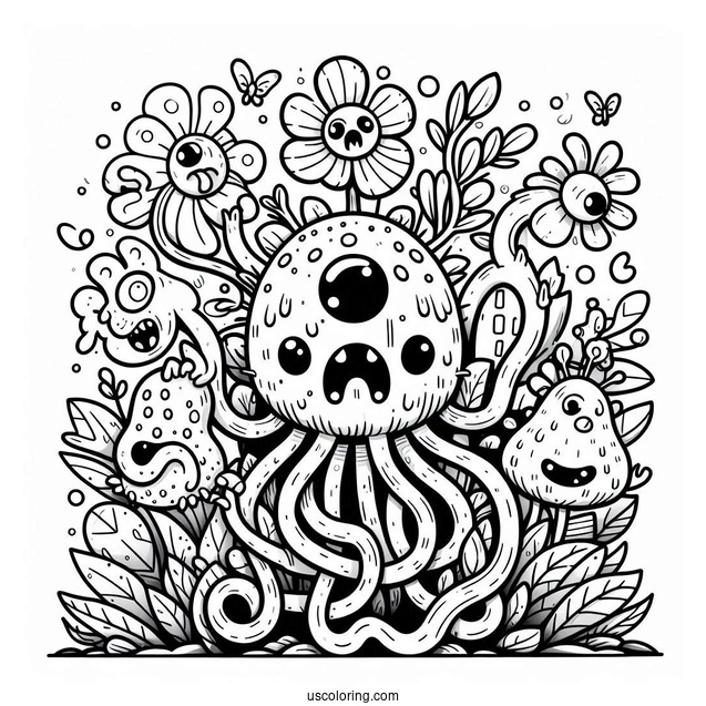 My Singing Monsters Coloring Page On Plant Island