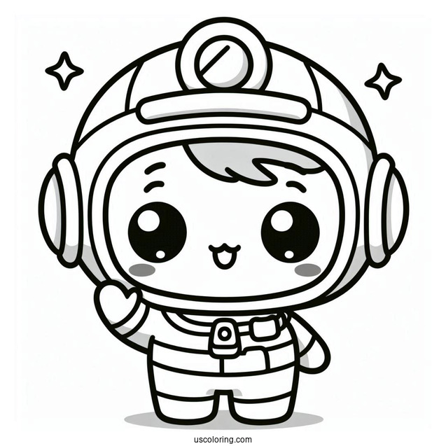 Octonauts Coloring Page Of Kawaii Dashi Waving