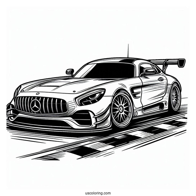 Mercedes Sports Car To Color