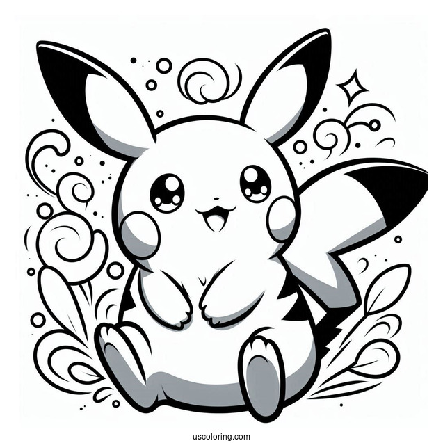 Easy Alolan Raichu Coloring Page For Preschoolers