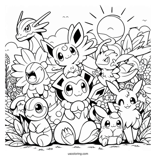 Full Page Pokemon Coloring Page