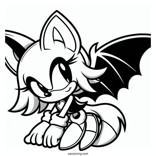 Rouge the Bat Coloring Sheet